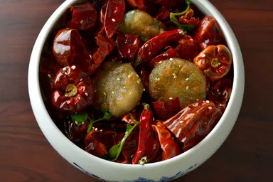 にらまんじゅう唐辛子焼き