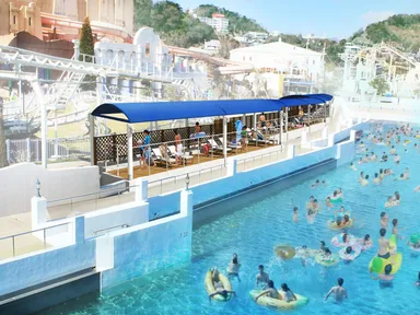 「ジョイアマーレの浜辺」横に新設する「エキサイティングシート」(260名規模/有料スペース)※イメージ画像