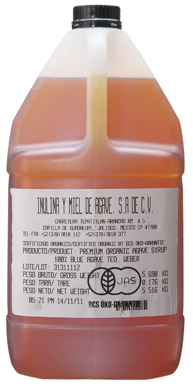 有機ブルーアガベシロップ　5,500g