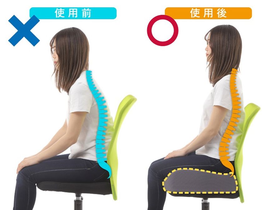 長時間のデスクワークを楽にする、2層クッションを販売開始！｜合同会社プロダクトオプションズのプレスリリース