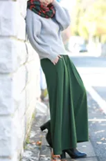 丈が選べる裏起毛ガウチョパンツ