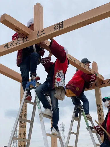 上棟式の様子