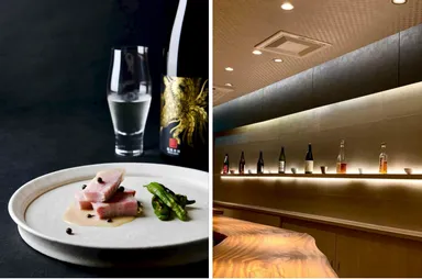 料理に合わせたお酒をご提案／カウンター8席でご案内