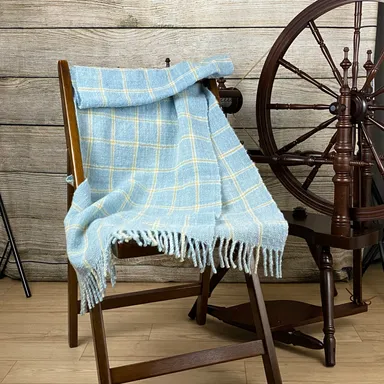 手染め手紡ぎ手織りショール