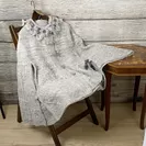手紡ぎ手編みケープコート