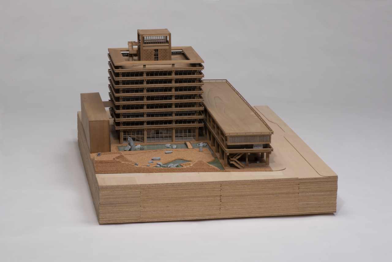 丹下健三計画研究室《香川県庁舎1958年模型》2013年、香川県立ミュージアム蔵