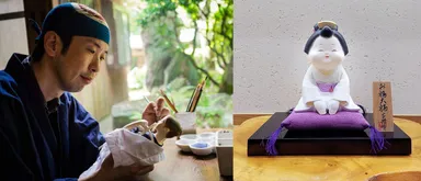 博多人形師　伝統工芸士　松尾様・おふく人形