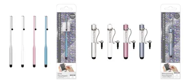 Slim Touchpen(左)／Rhinestone Touchpen(右)