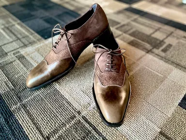 ブラウン ビンテージ レースアップシューズ(1)