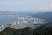 坂本ケーブルから三上山を望む (2022年1月より)
