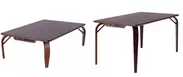 座卓とダイニングテーブルの2タイプ(左：YKARR120J1Tセット／右：YKADR120J1Tセット)