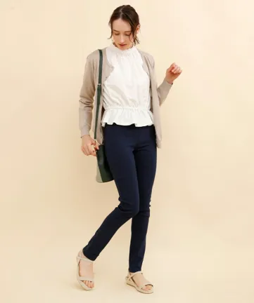 ［aimoha］ハイウエストストレッチ美脚レギパン