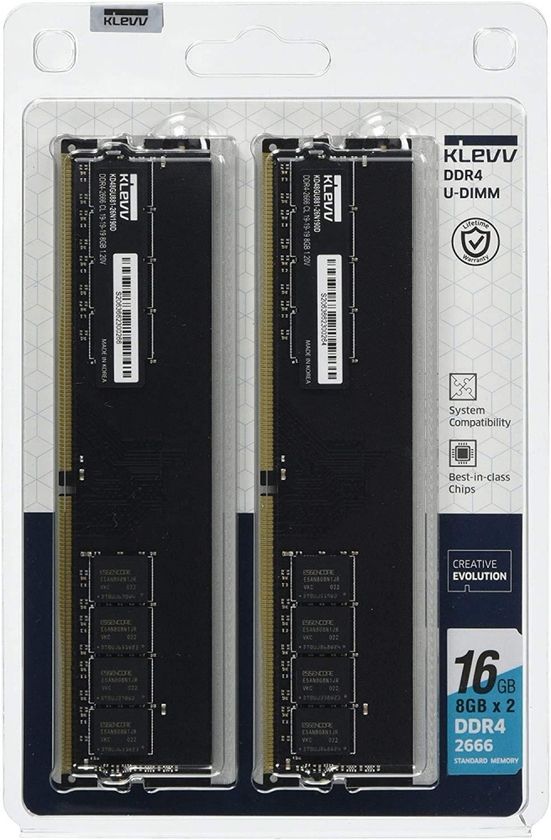 KLEVV & TEAMGROUP 16GB DDR4 メモリセット Amazon.co.jp: KLEVV DDR4 16GB (2x8GB) 2666MHz CL19 1.2V