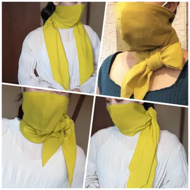 ロング　ミモザイエロー着用