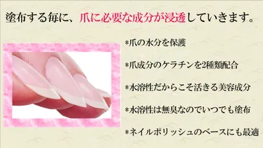 爪に浸透し、すこやかな状態に導きます。