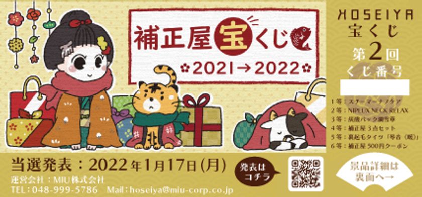 月間5万アクセスの補正下着専門店「補正屋」から、オリジナル宝くじ