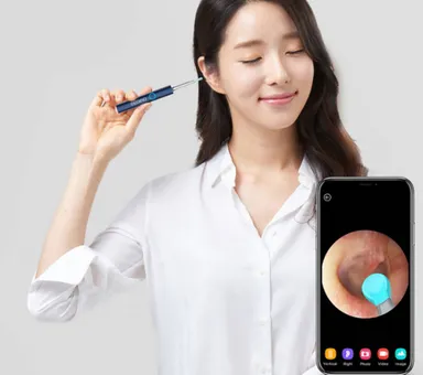 耳の中をはっきり見ながら、耳掃除