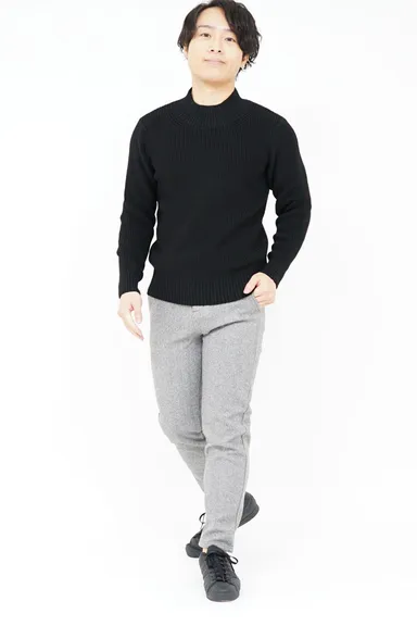 ウールモックネックセーター