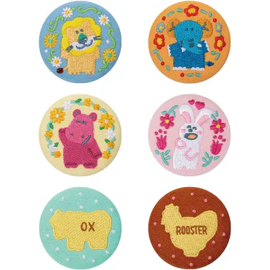 E賞：刺繍缶バッジ