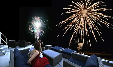 本格的な花火を上げられる施設