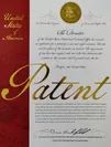 U.S. patent certificate