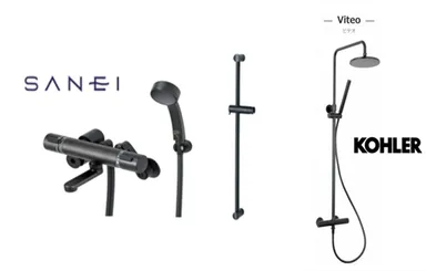 漆黒の水栓：SANEI製＆KOHLER製