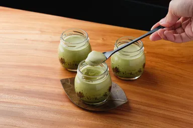 最高級抹茶を使用　白川 抹茶ぷりん