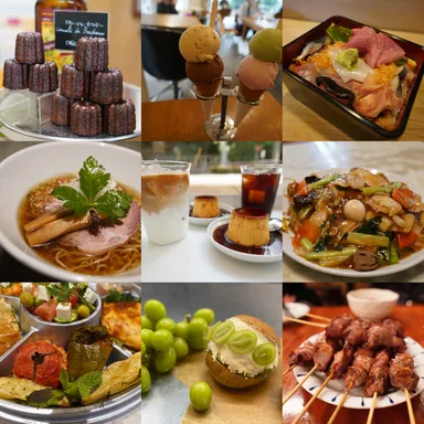 飲食店の数は100店舗以上！