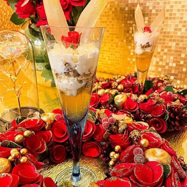 河豚とジャパニーズキャビアのパフェ