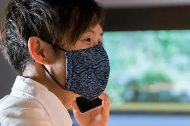 高砂松柄(ネイビー)着用時