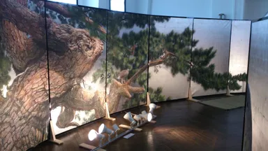 日本画伊東正次　松鷹図