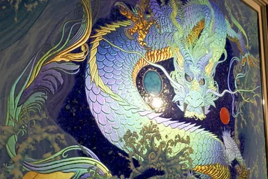 陶彩画「海王」