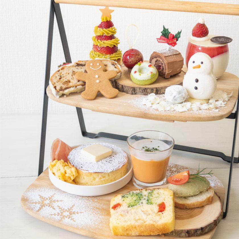 カフェ アクイーユ、X'mas限定パンケーキ・ アフタヌーンティーを12月1
