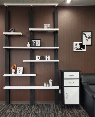 木目(黒)＆大理石(白)DIY使用例