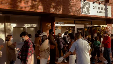 オープン直後の行列