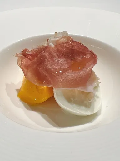 富士柿、生ハム、ボッコンチーノ