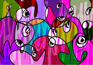 「color-code×TAKUROMAN」ステージでのライブペイント作品