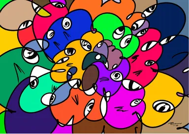 「カノエラナ×TAKUROMAN」ステージでのライブペイント作品