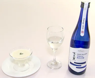 「MIZUBASHO 雪ほたか 純米大吟醸」とヴィシソワーズ