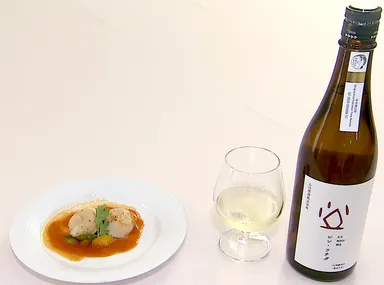 「シン・ツチダ(雪ほたか)」と帆立貝のムニエル プロヴァンサル