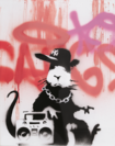 バンクシー《ギャングスタ・ラット》Gangsta Rat 2004年　個人蔵