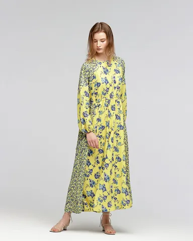 【merituuli】著名人多数着用 フラワープリント切替2WAYワンピース　￥16,500→￥4,950(税込)