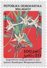 ランと送粉昆虫が描かれた切手(マダガスカル　1985年)