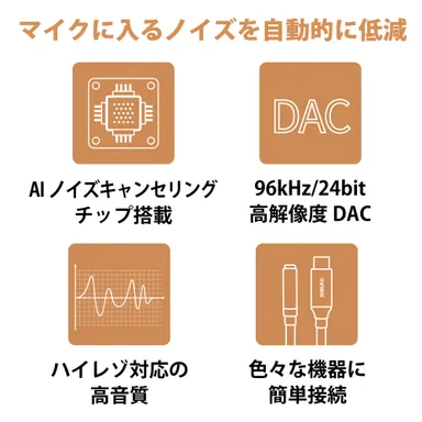 マイクに入るノイズを自動的に低減