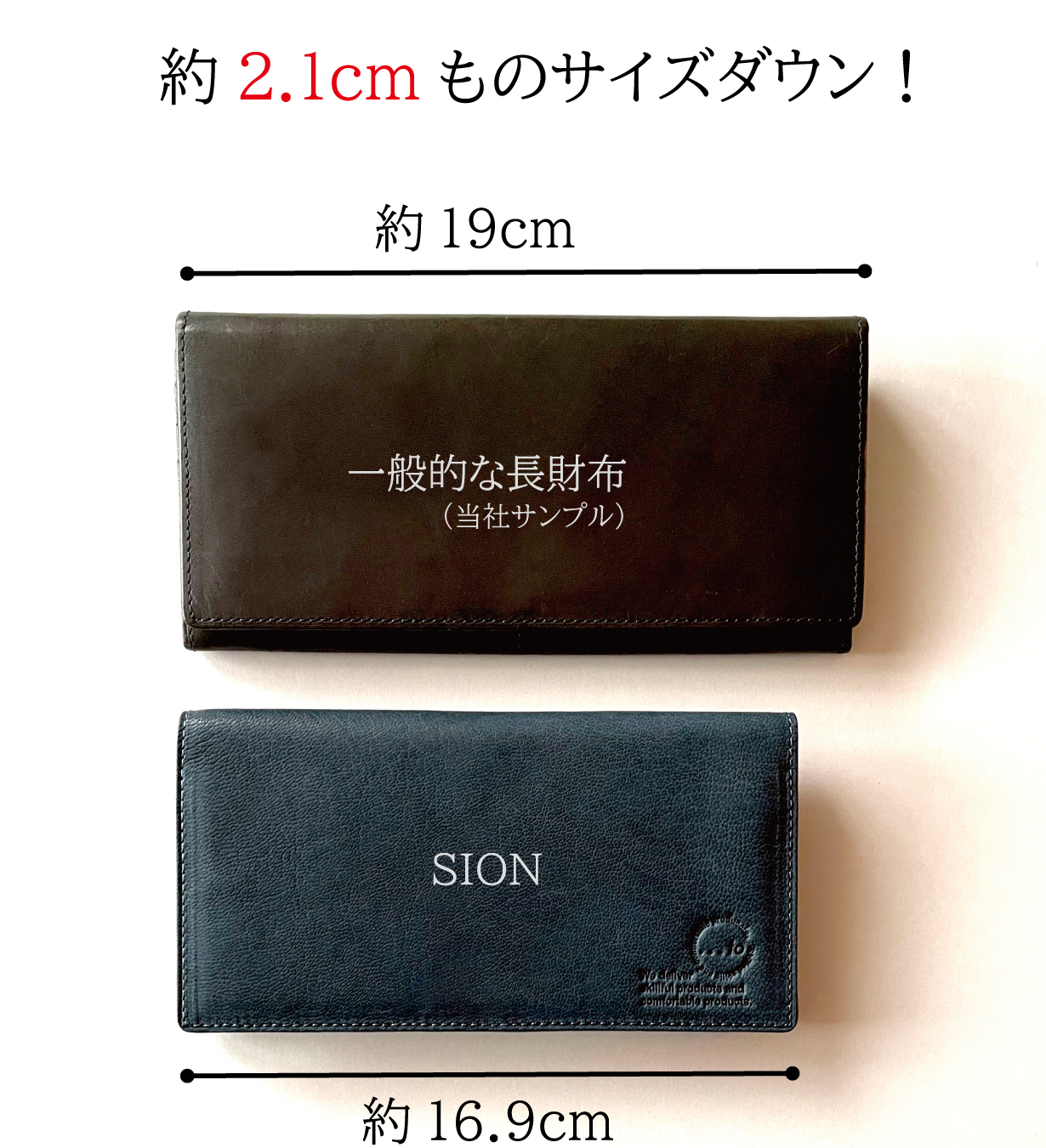日本の伝統技法と現代の技術が融合した長くない長財布『...to・SION