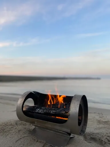 輻射熱で暖炉のように