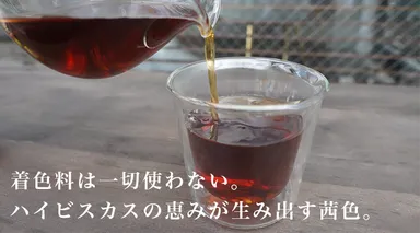 見た目は綺麗な茜色