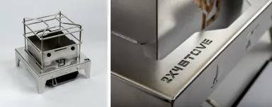 調理フレーム装着写真(左)／オールステンレス製