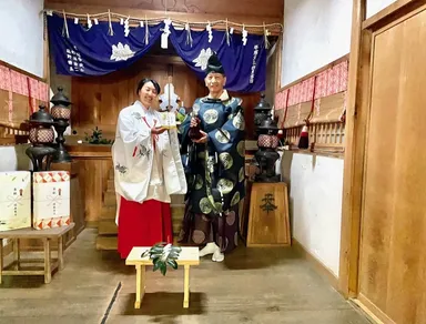 宮道(みやじ)天神社で御祈願した際の写真