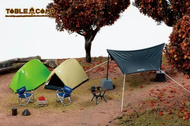 TABLE CAMP 1/43 モンベル キャンプセット ムーンライトテント2型(ライトタン／スプリンググリーン)